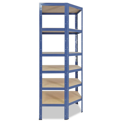 shelfplaza HOME Eckregal 230x70x40 cm blau mit 6 Böden