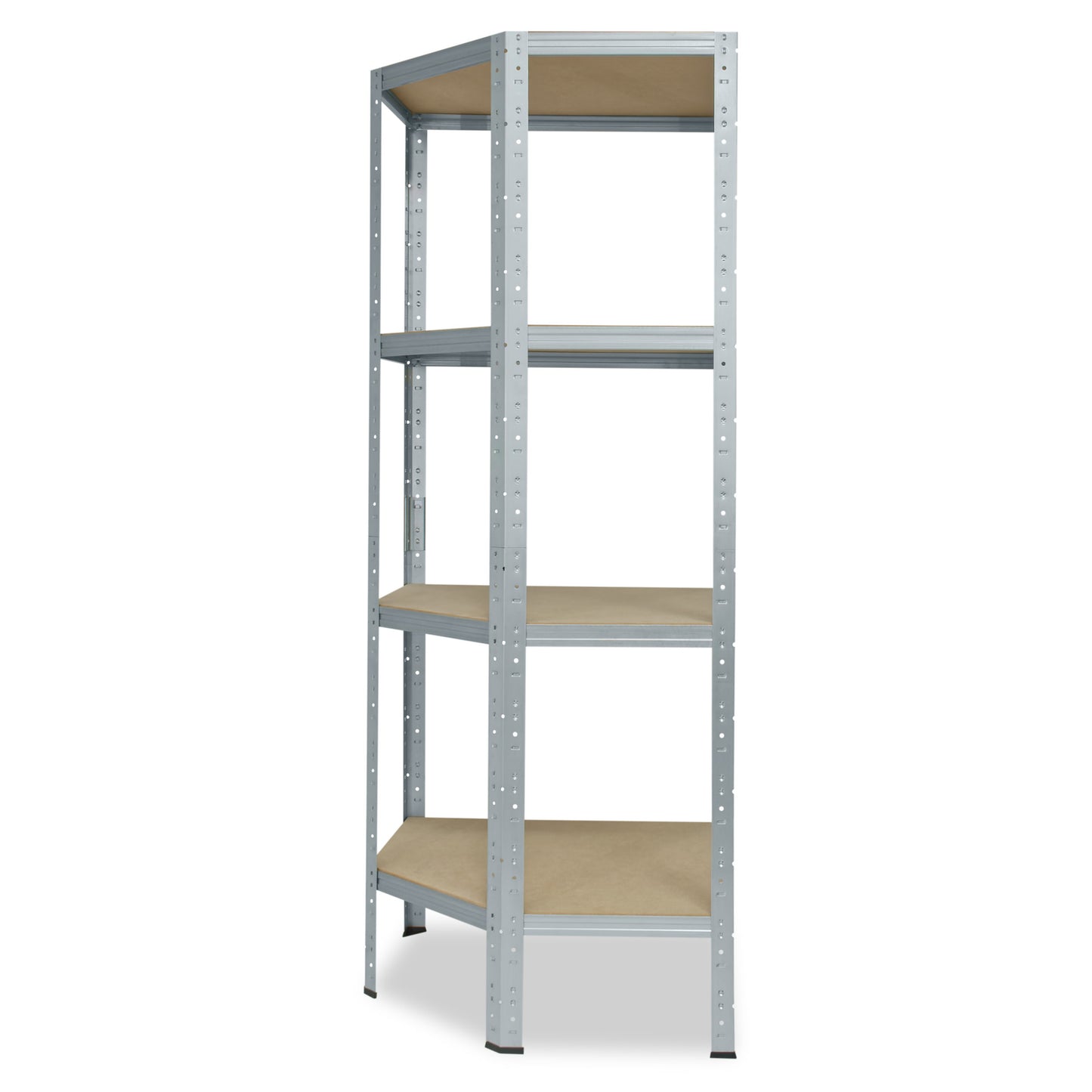 shelfplaza HOME Eckregal 155x70x40 cm verzinkt mit 4 Böden