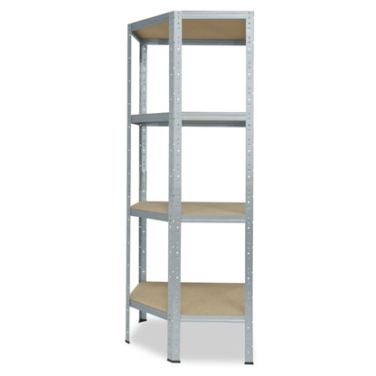 shelfplaza HOME Eckregal 155x70x40 cm verzinkt mit 4 Böden