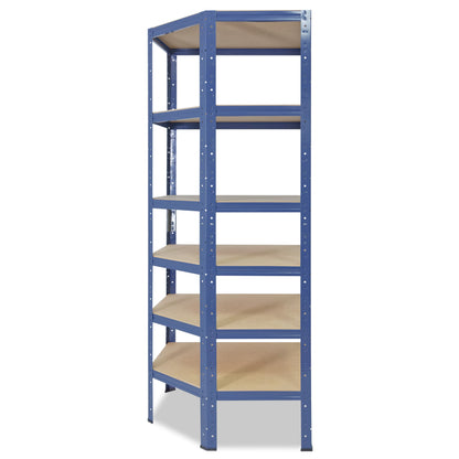 shelfplaza HOME Eckregal 180x90x60 cm blau mit 6 Böden