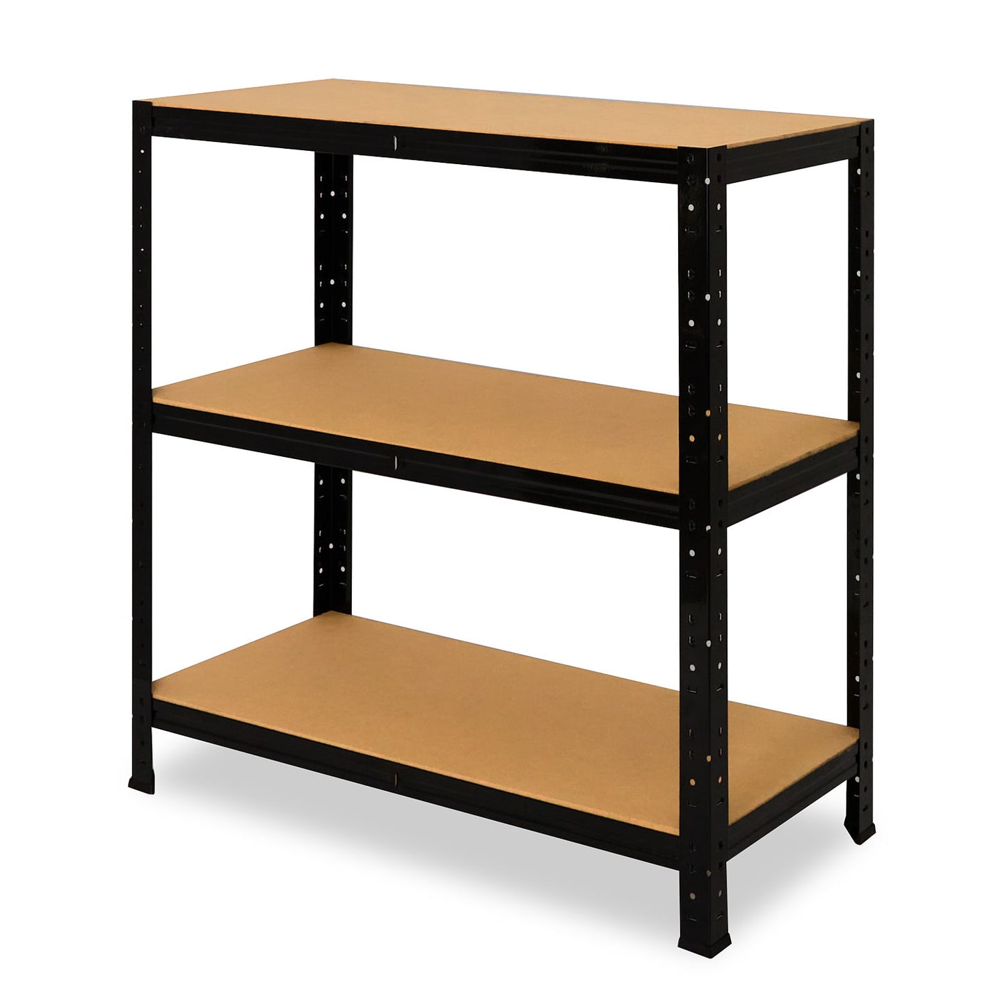 shelfplaza BLACK Schwerlastregal 90x23x30 cm schwarz mit 3 Böden