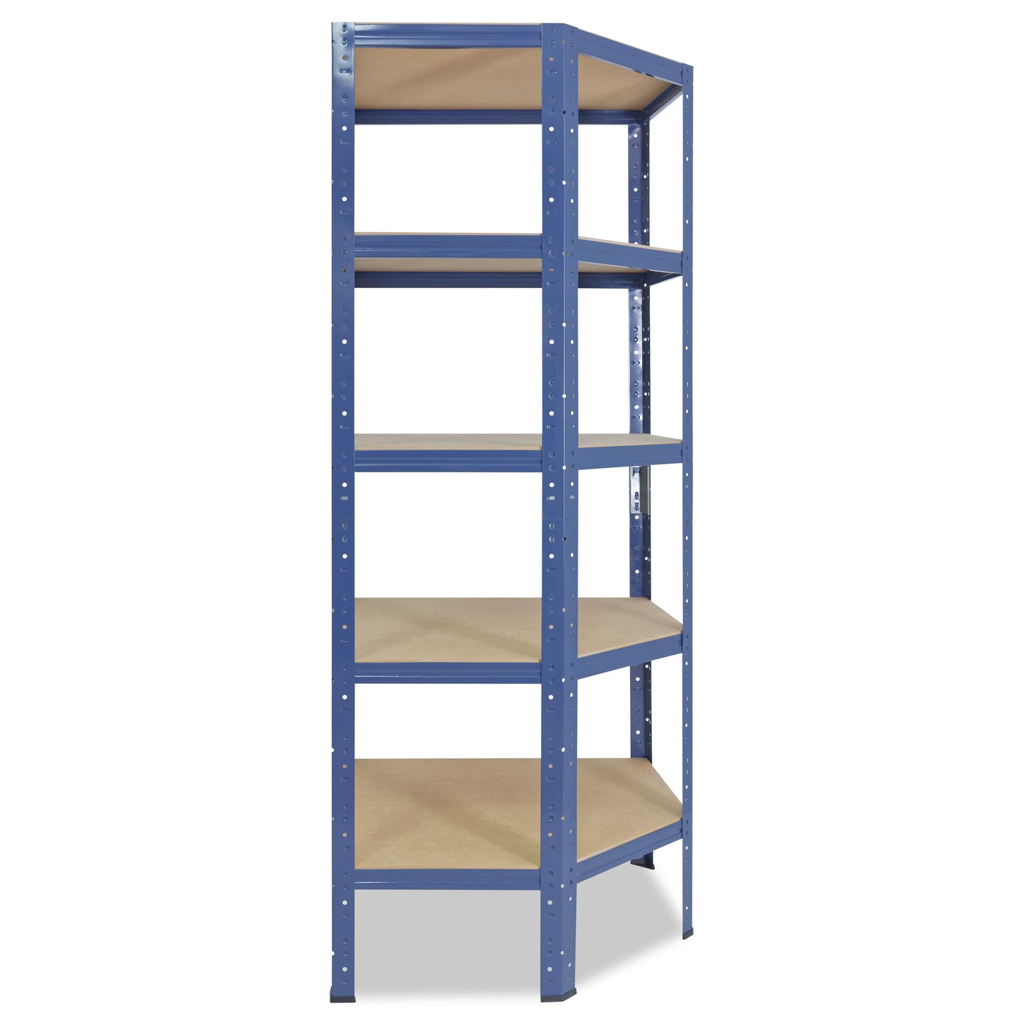 shelfplaza HOME Eckregal 200x80x50 cm blau mit 5 Böden