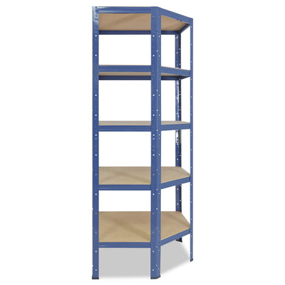 shelfplaza HOME Eckregal 200x90x60 cm blau mit 5 Böden