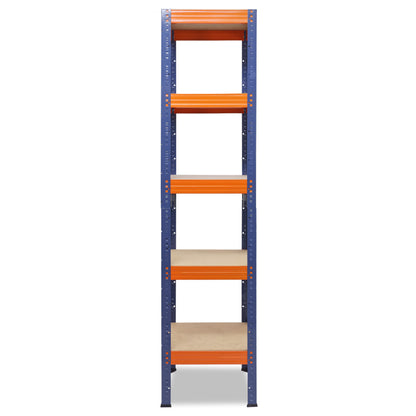 shelfplaza PRO Schwerlastregal 200x50x50 cm blau-orange mit 5 Böden