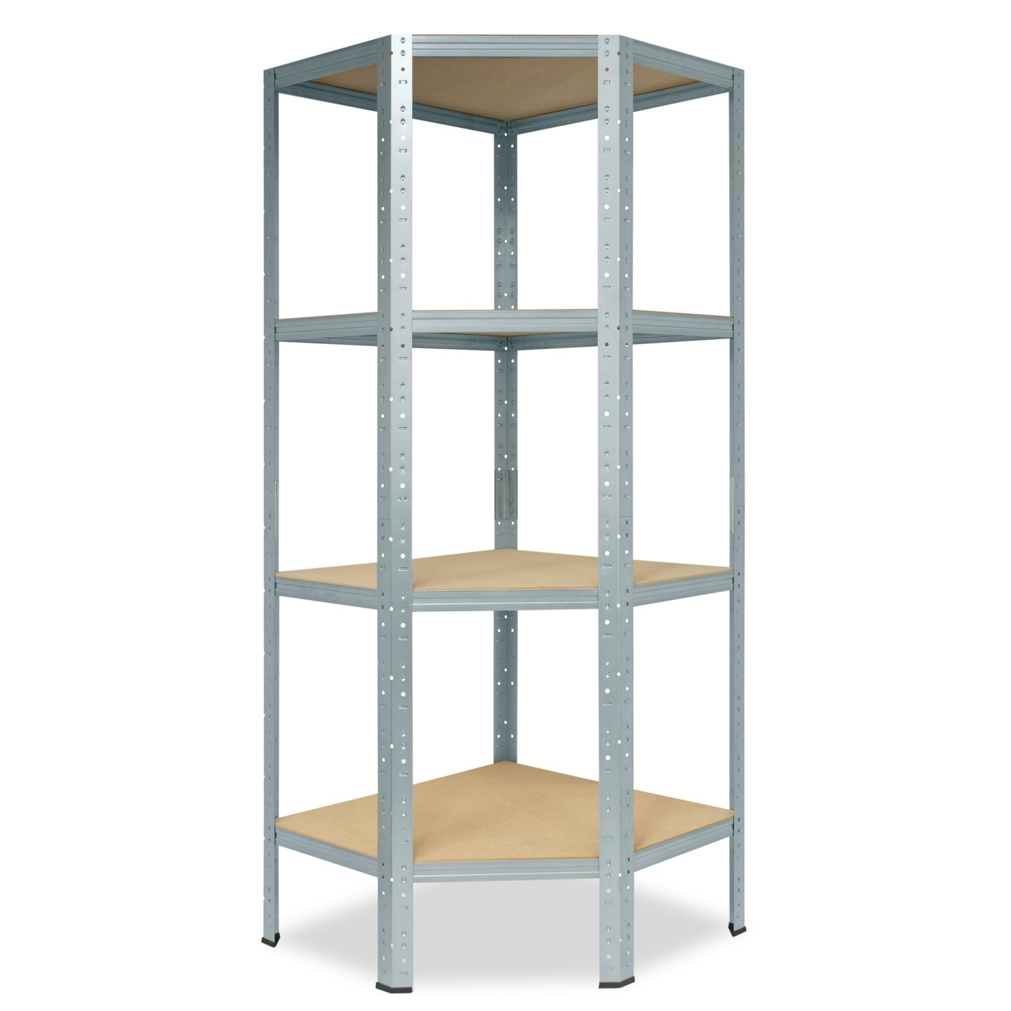 shelfplaza HOME Eckregal 155x70x40 cm verzinkt mit 4 Böden