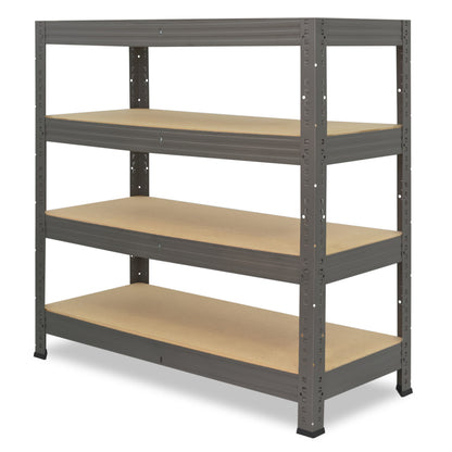 shelfplaza PRO Schwerlastregal 115x80x60 cm grau mit 4 Böden