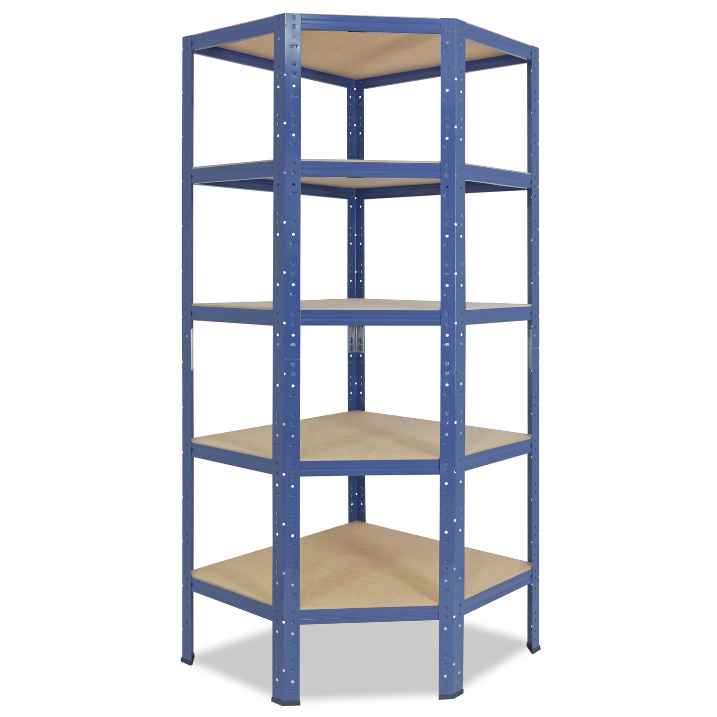 shelfplaza HOME Eckregal 200x80x50 cm blau mit 5 Böden