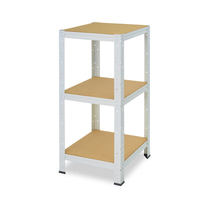 shelfplaza HOME Schwerlastregal 90x45x45 cm weiß mit 3 Böden