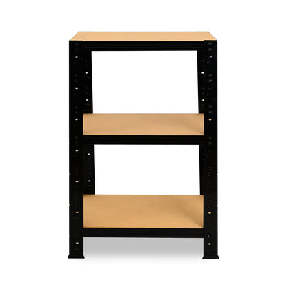 shelfplaza BLACK Schwerlastregal 100x40x40 cm schwarz mit 3 Böden