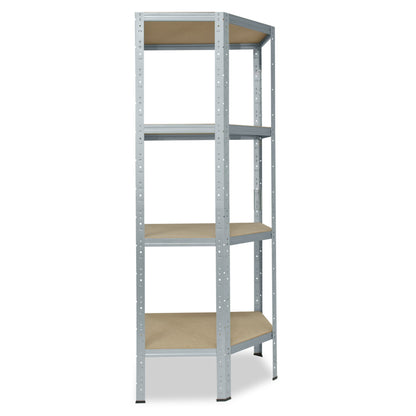 shelfplaza HOME Eckregal 155x70x40 cm verzinkt mit 4 Böden