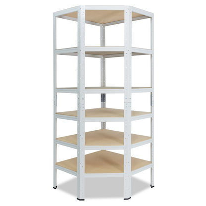 shelfplaza HOME Eckregal 180x70x45 cm weiß mit 6 Böden