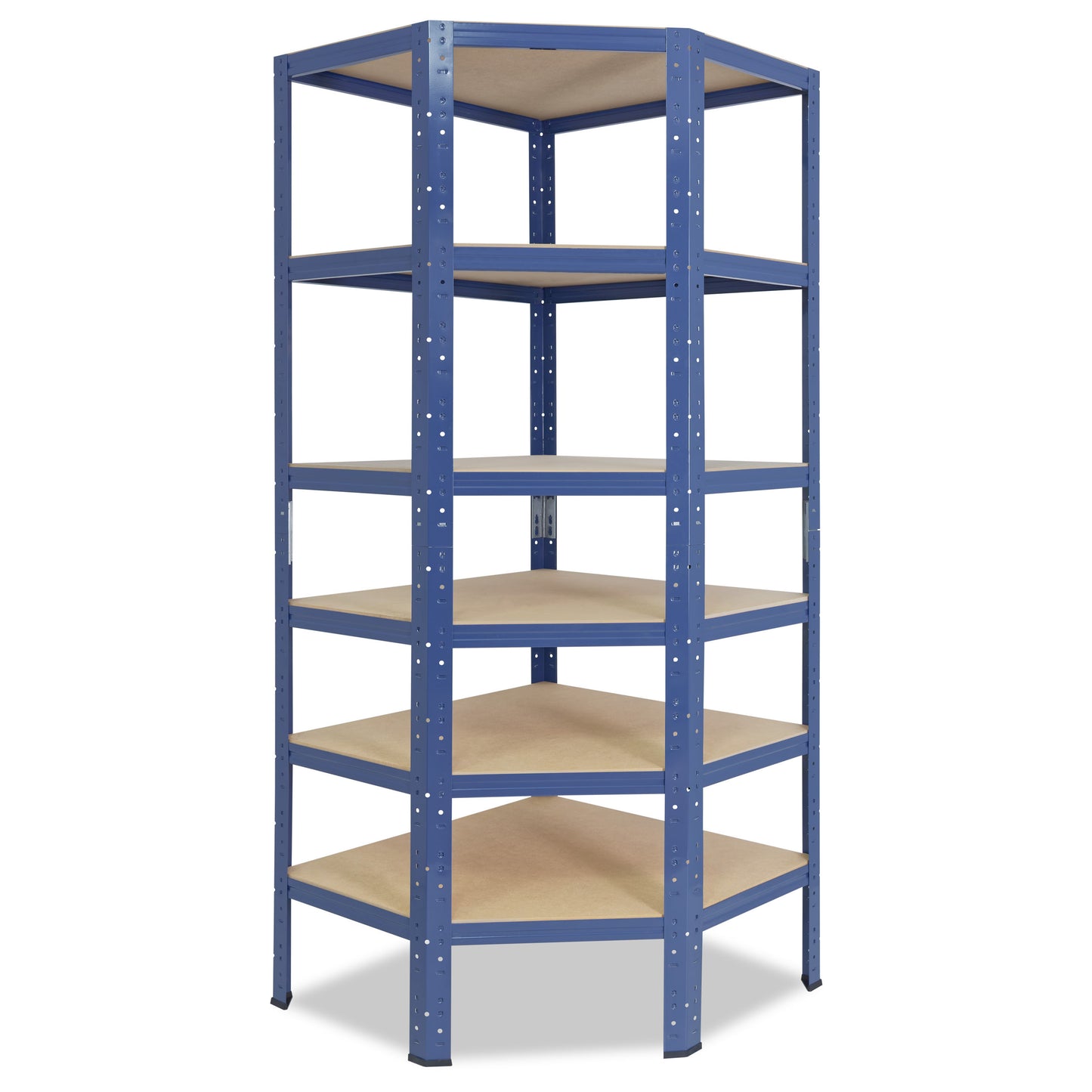 shelfplaza HOME Eckregal 230x70x40 cm blau mit 6 Böden