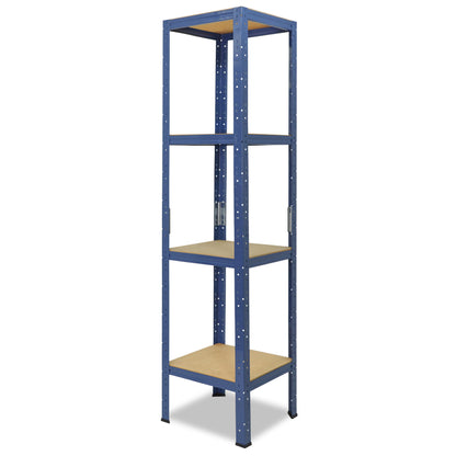 shelfplaza HOME Schwerlastregal 155x30x30 cm blau mit 4 Böden