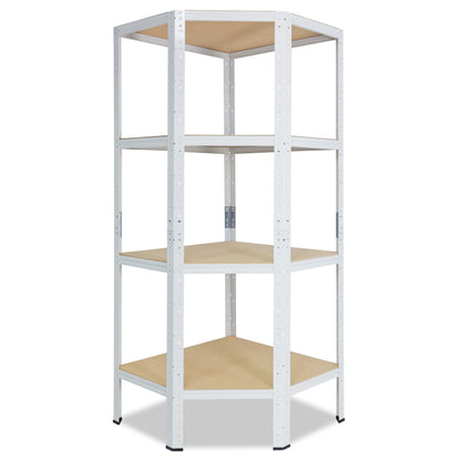 shelfplaza HOME Eckregal 155x70x40 cm weiß mit 4 Böden